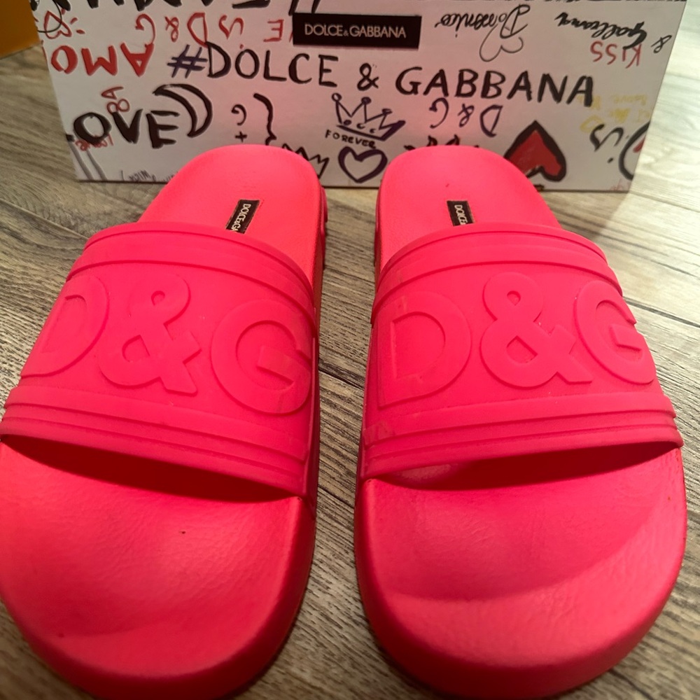 Dolce and Gabbana pool slides